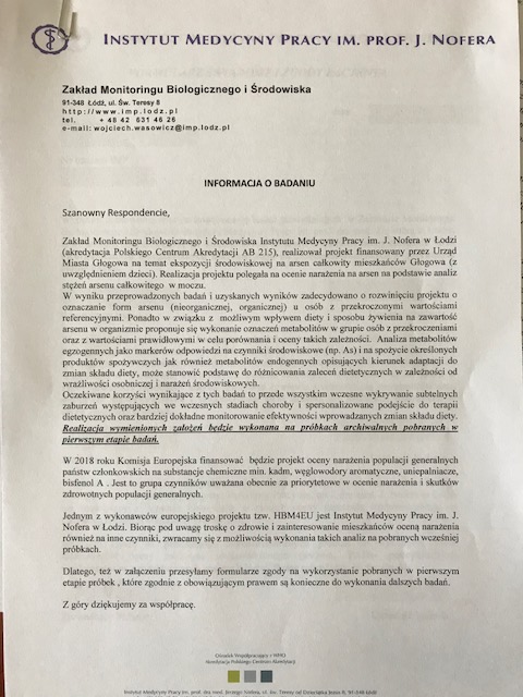 Badanie na poziom arsenu. - zdjęcie 1