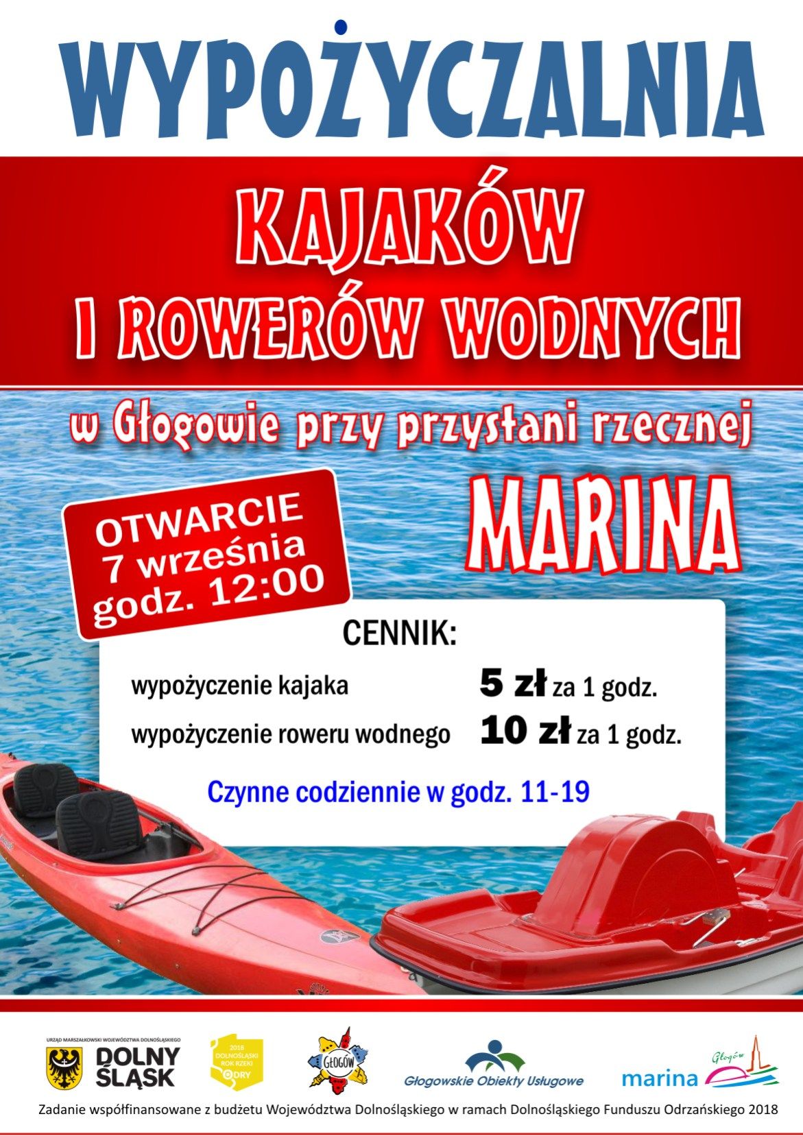 Ilustracja do artykuły: Kajaki i rowery wodne na Odrze.