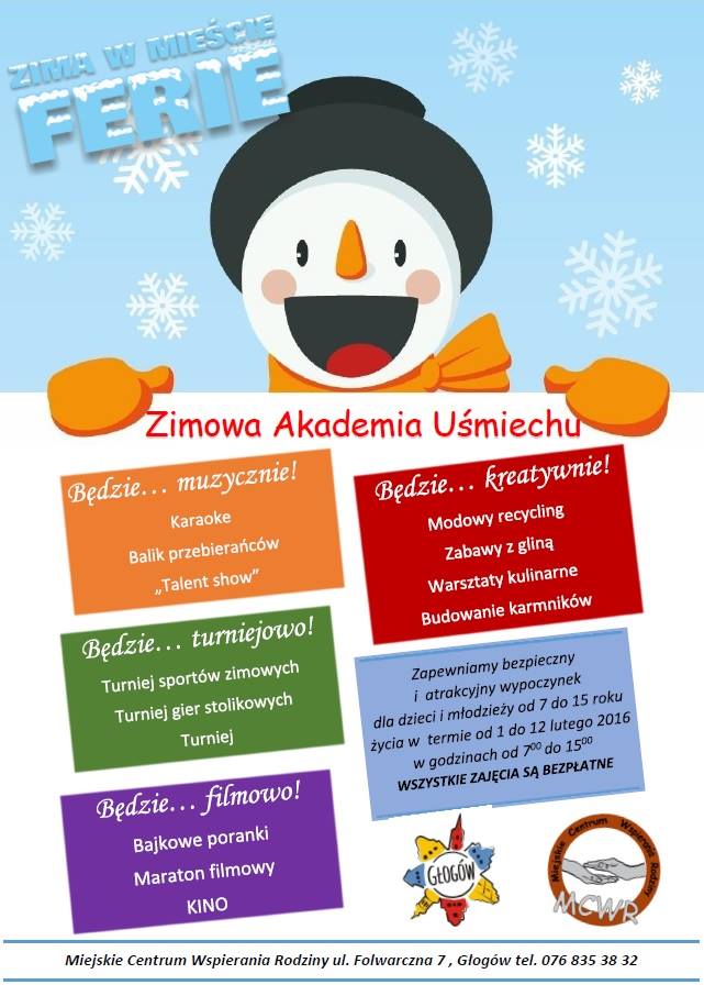 Ilustracja do artykuły: Ferie z MCWR i całodzienna opieka!