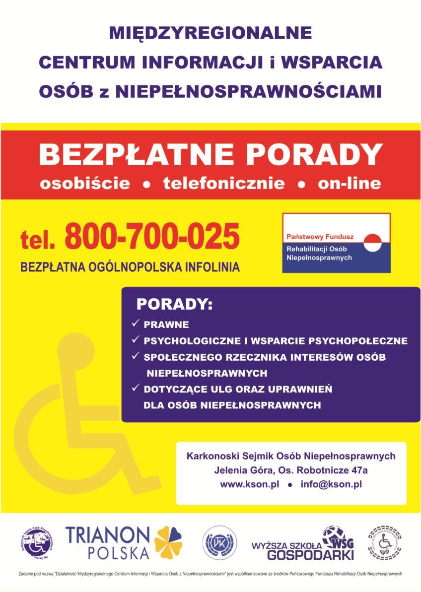 Ilustracja do artykuły: Bezpłatne porady dla osób niepełnosprawnych i ich najbliższych.