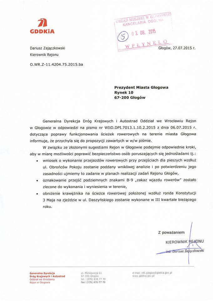 Ilustracja do artykuły: Współpraca z grupą rowerowa DGL.