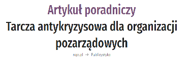 Pomoc dla NGO w czasie pandemii - zdjęcie 1