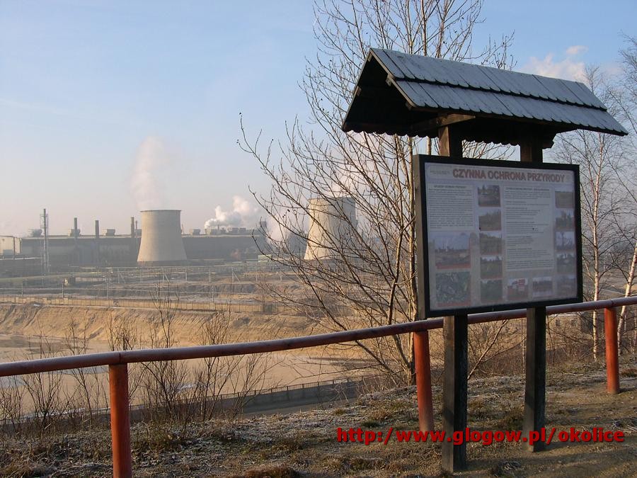 Huta Miedzi Głogów Zbiornik Żelazny Most Zakłady Górnicze (w fotografii)
