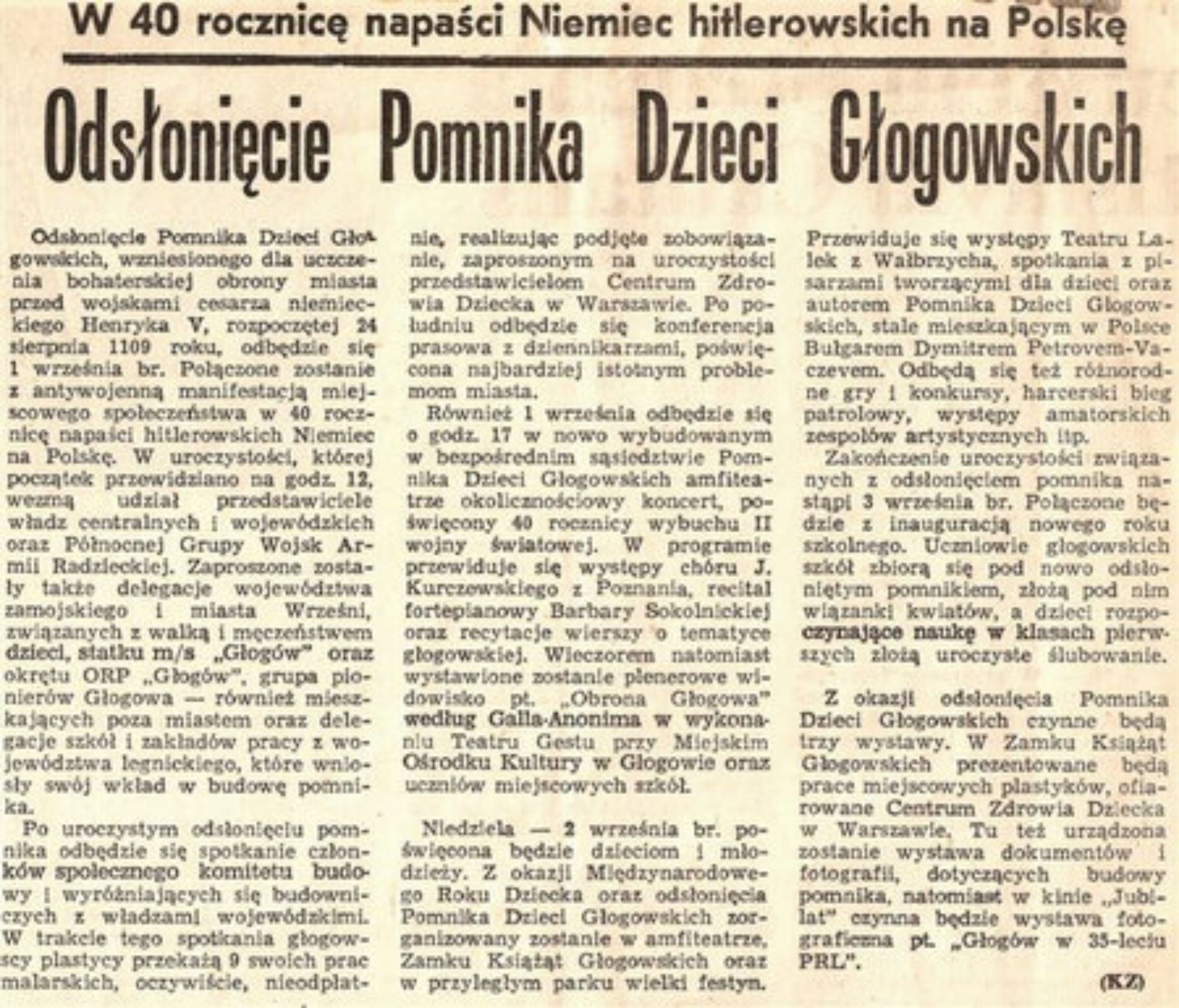 Pomnik Dzieci Głogowskich upamiętnia ważną bitwę - zdjęcie 4