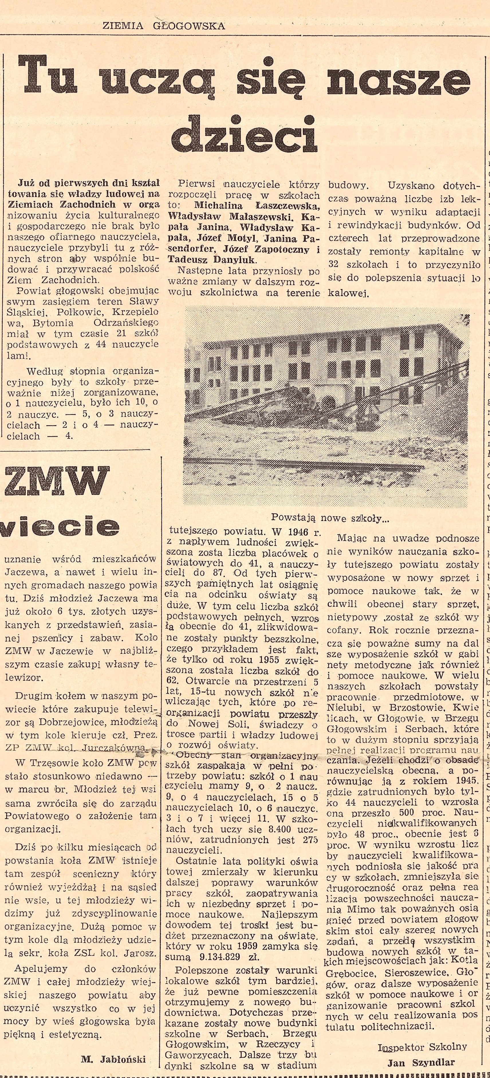 &bdquo;Jednodni&oacute;wki&rdquo; #4 - Trudne początki głogowskiej oświaty - zdjęcie 2