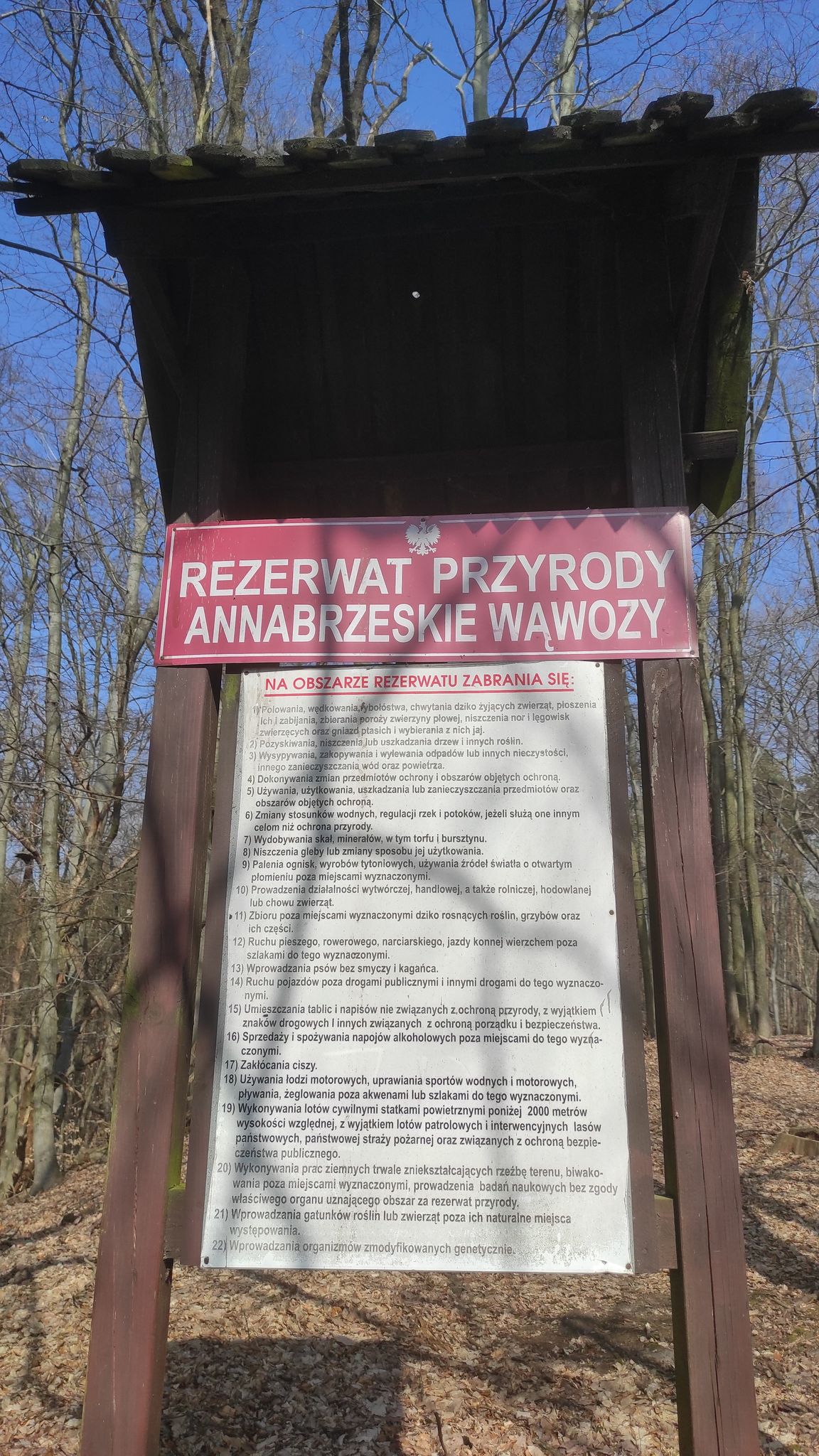 Tablica informacyjna Annabrzeskie Wąwozy