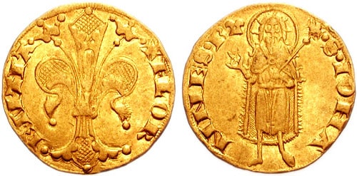 Złoty floren z 1347 r.