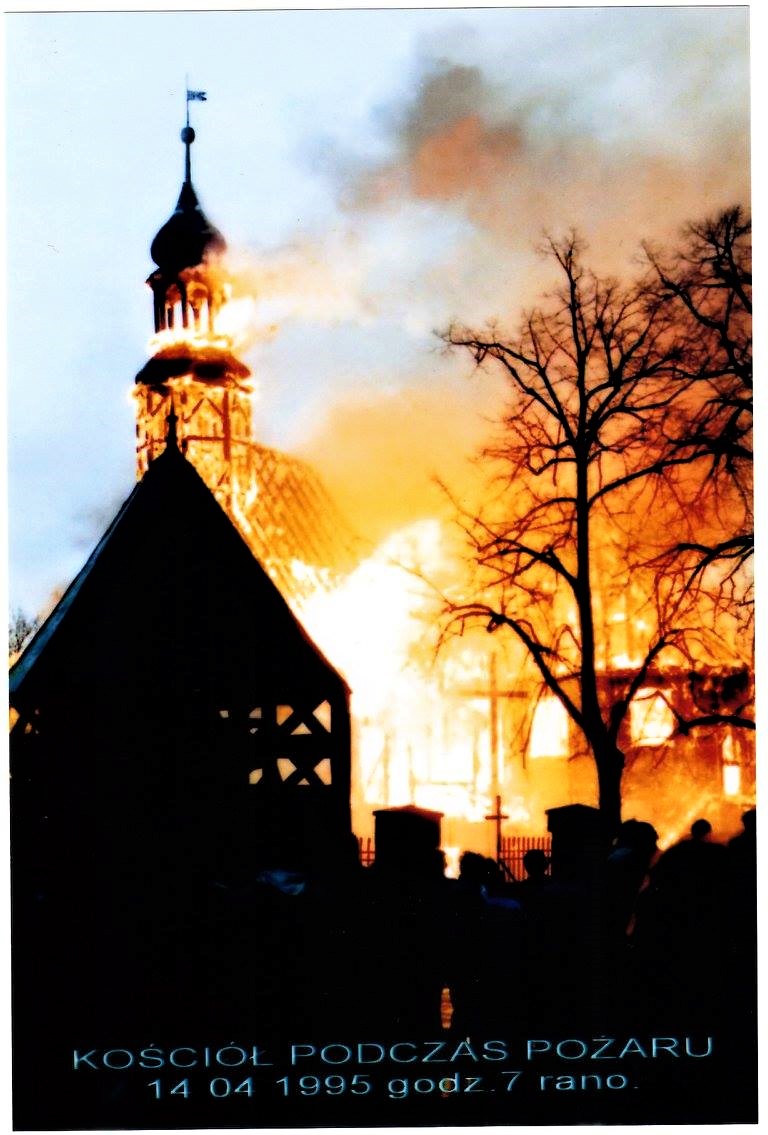 Pożar koścoła ewangelickiego