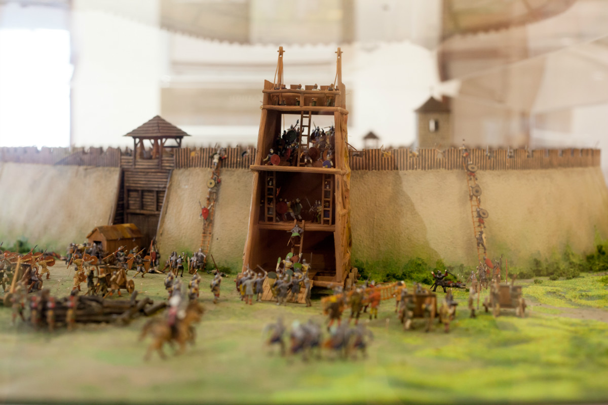 Obrona Głogowa 1109. Makieta z muzeum w Głogowie