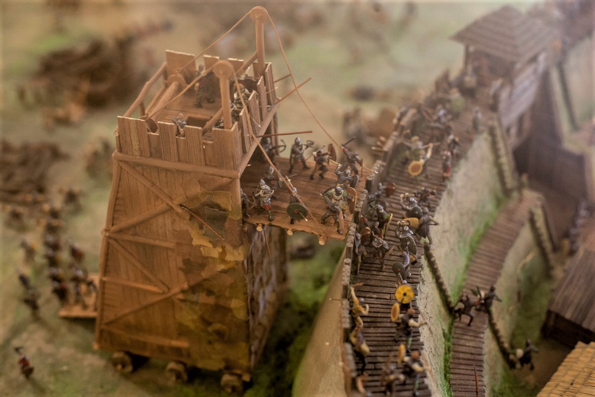 Obrona Głogowa 1109. Makieta z muzeum w Głogowie