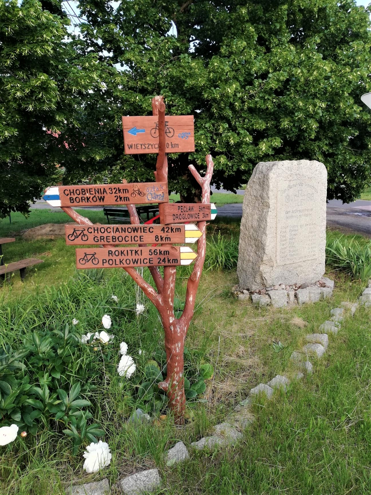 Drogowskazy szlak&oacute;w rowerowych