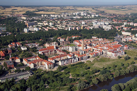 Zdjęcie Głogowa z perspektywy lotu ptaka