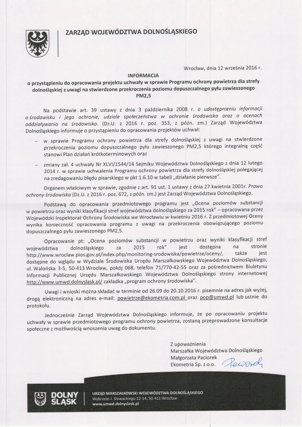 Ilustracja do artykuły: Informacja Zarządu Województwa Dolnośląskiego.