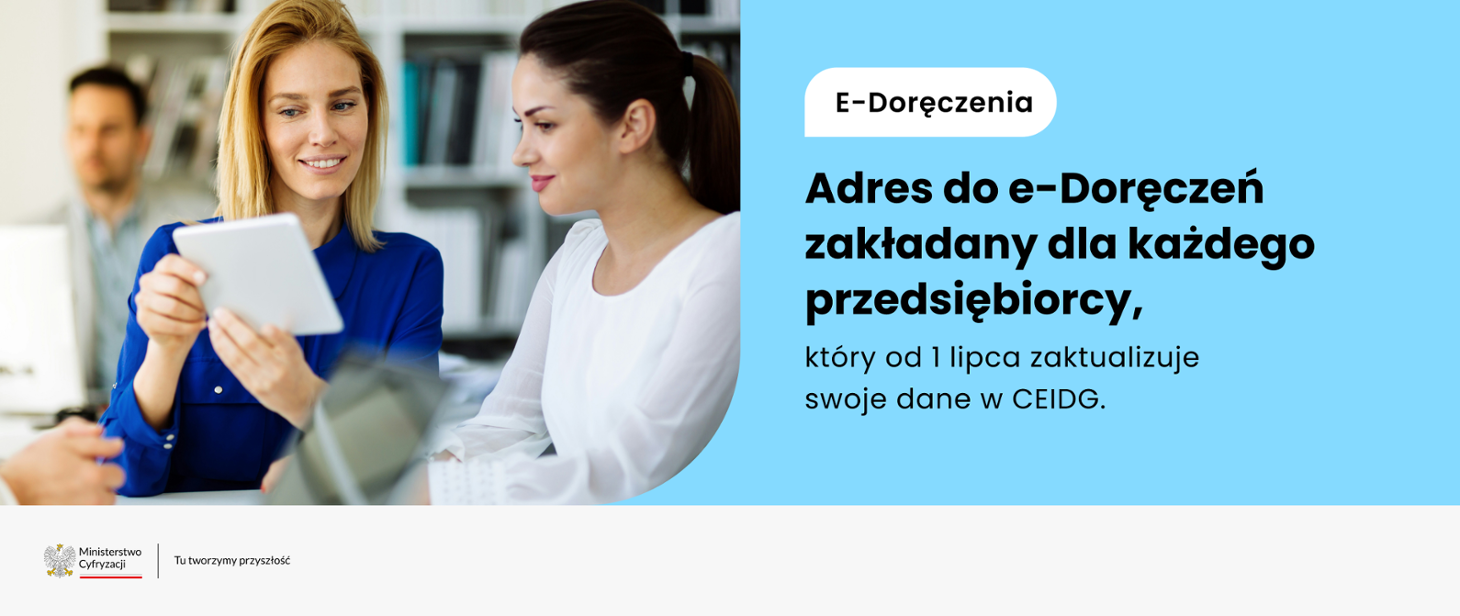 Ilustracja wprowadzenia: Adres do e-Doręczeń dla przedsiębiorców bez dodatkowych formalności